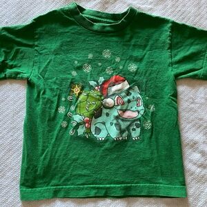 Pokemon Holiday Tee ~ Unisex ~ Bulbasaur ~ Kids 5